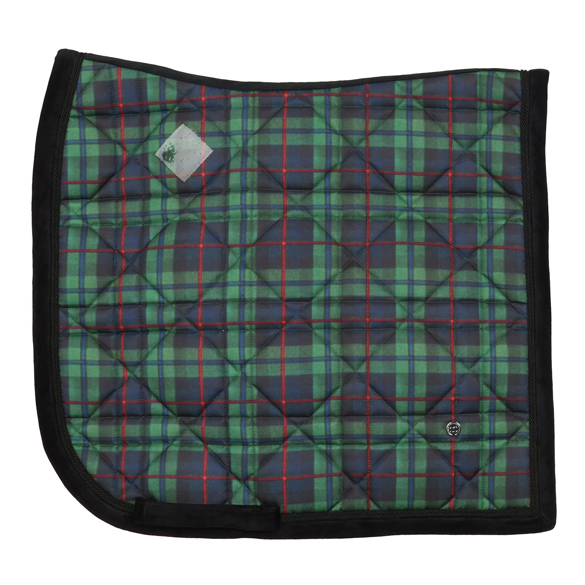 Dapplebay Holiday Plaid Dressage Saddle Pad-GREEN