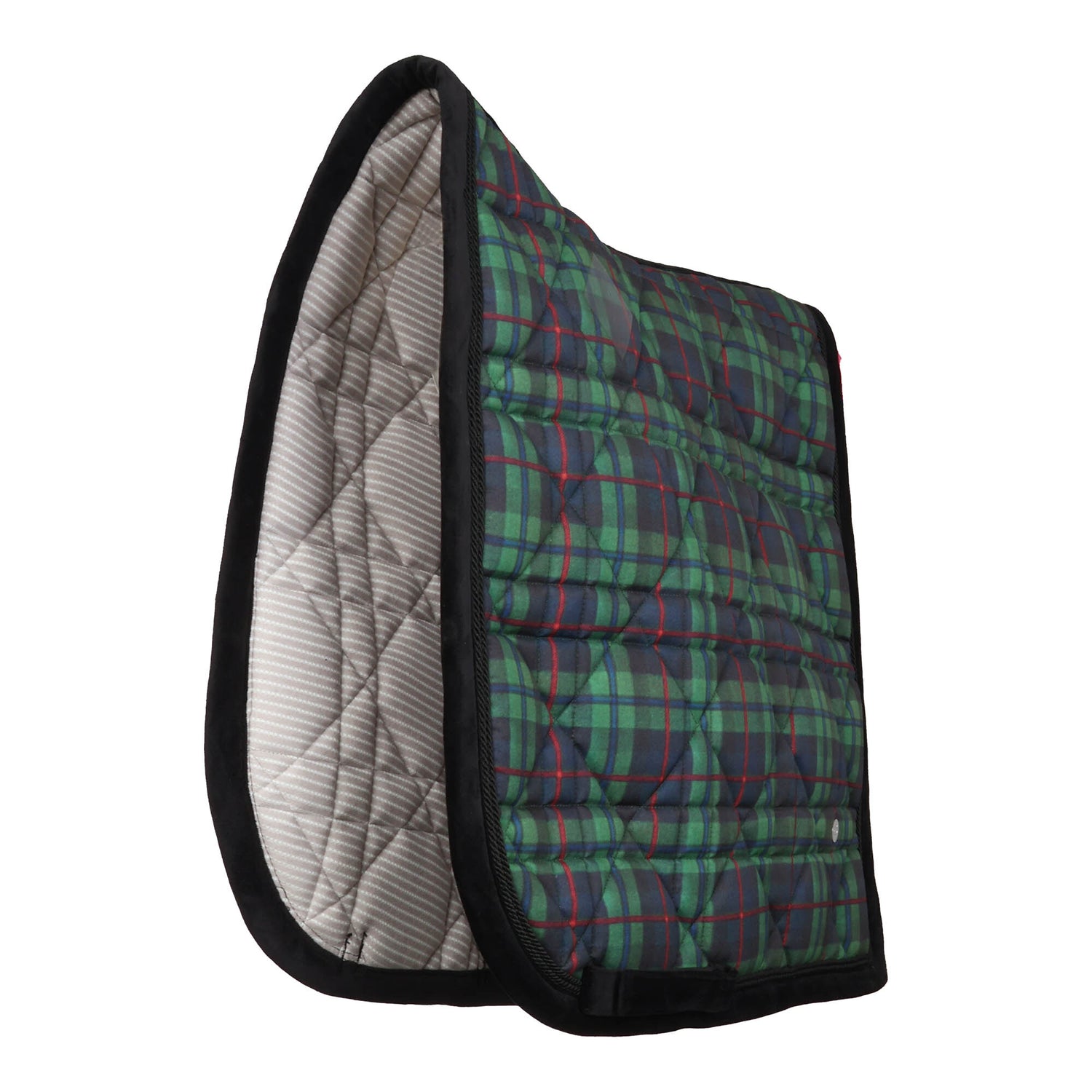 Dapplebay Holiday Plaid Dressage Saddle Pad-GREEN