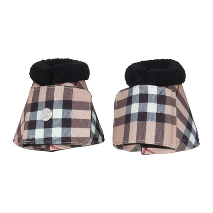 Dapplebay Holiday Plaid Bell Boots-Tan