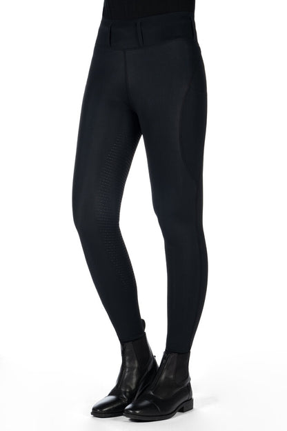 HKM Jil High Waist- Sil. Full Seat Ladies Riding Leggings - Breeches.com