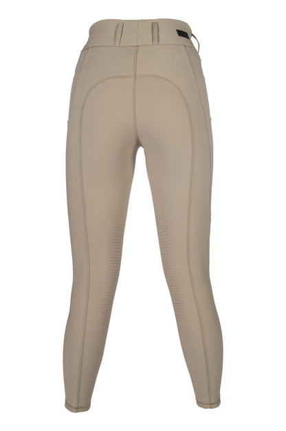 HKM Jil High Waist- Sil. Knee Patch Ladies Riding Leggings - Breeches.com