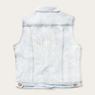 Stetson Womens Light Wash Denim Vest