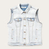 Stetson Womens Light Wash Denim Vest