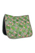 HKM Naples Saddle Cloth-Green/Pink - Breeches.com