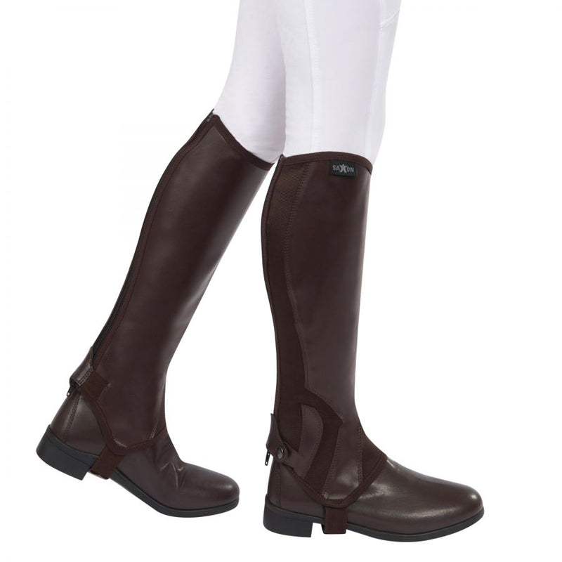 Saxon Syntovia Half Chaps Brown- Childs Large