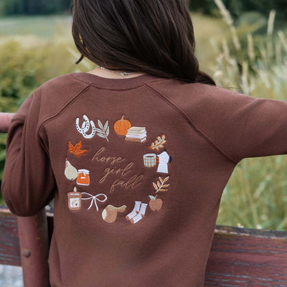 Dapplebay Kids Horse Girl Fall Sweatshirt