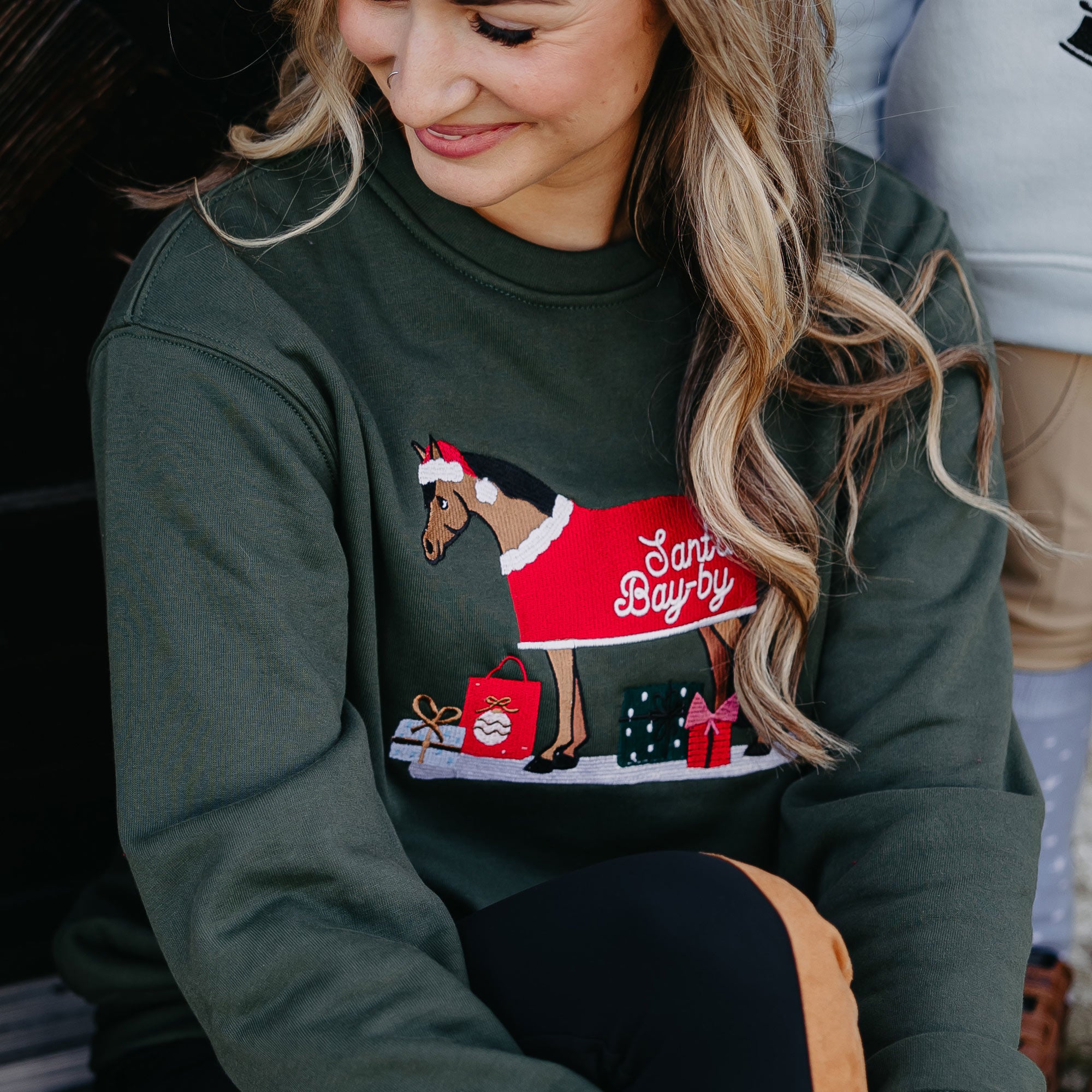Dapplebay Santa Bay-by Crewneck Sweatshirt
