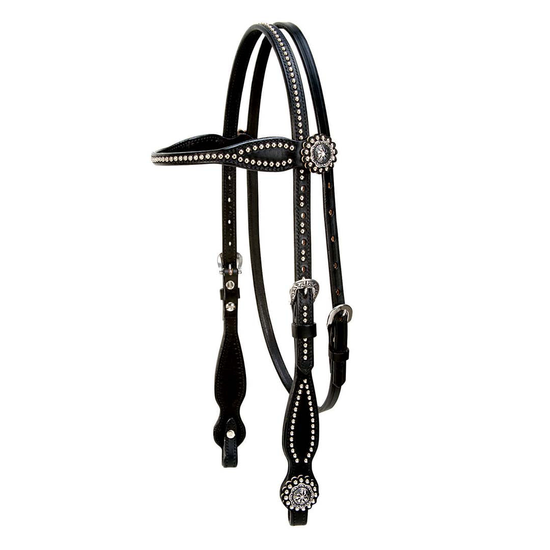 Back in Black Browband Headstall - Breeches.com
