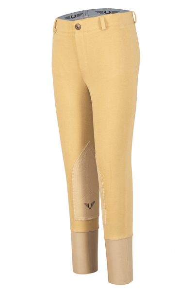 TuffRider Children's Cotton Pull-On Knee Patch Breeches - Breeches.com