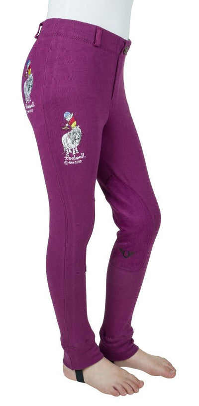 TuffRider Children's Thelwell Sweep Embroidered Pull-On Knee Patch Jods - Breeches.com