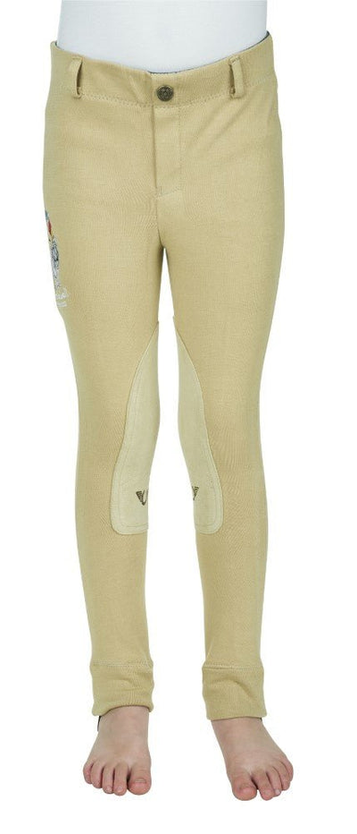 TuffRider Children's Thelwell Sweep Embroidered Pull-On Knee Patch Jods - Breeches.com