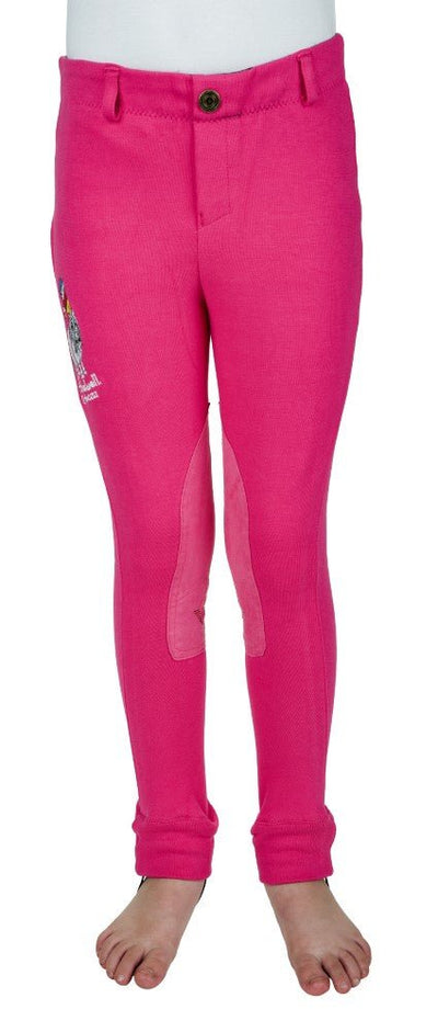 TuffRider Children's Thelwell Sweep Embroidered Pull-On Knee Patch Jods - Breeches.com