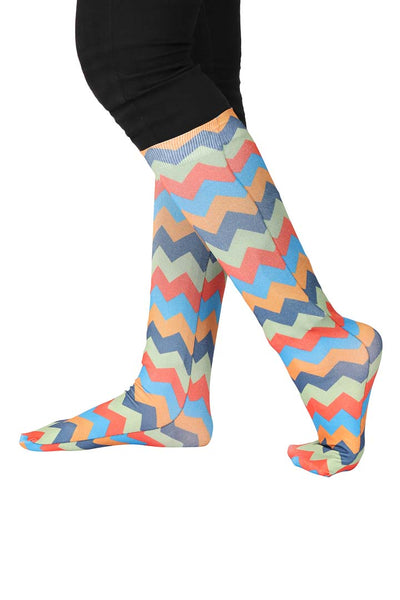 TuffRider Ladies CoolMax Printed Boot Socks - Breeches.com