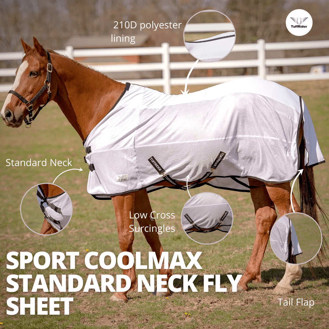 TuffRider Sport CoolMax/Mesh Blend Standard Neck Fly Sheet - Breeches.com