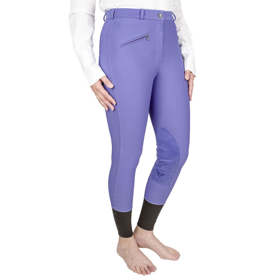 TuffRider Ladies Ribb Knee Patch Breeches - Breeches.com