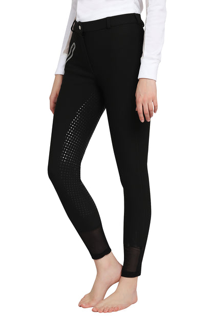 Tuffrider Tiffany Ribbed Breech With Silicone Full Seat - Breeches.com