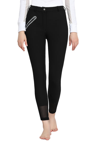 Tuffrider Tiffany Ribbed Breech With Silicone Full Seat - Breeches.com