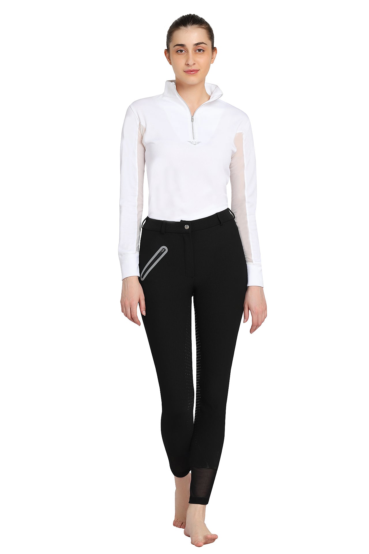 Tuffrider Tiffany Ribbed Breech With Silicone Full Seat - Breeches.com