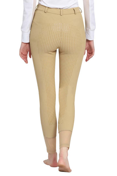 Tuffrider Tiffany Ribbed Breech With Silicone Full Seat - Breeches.com