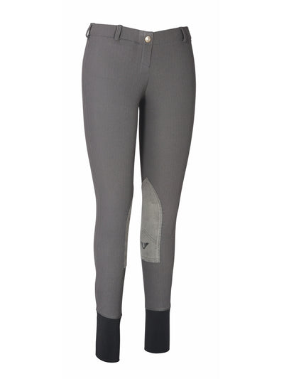 TuffRider Ladies Ribb Lowrise Pull-On Knee Patch Breeches - Breeches.com