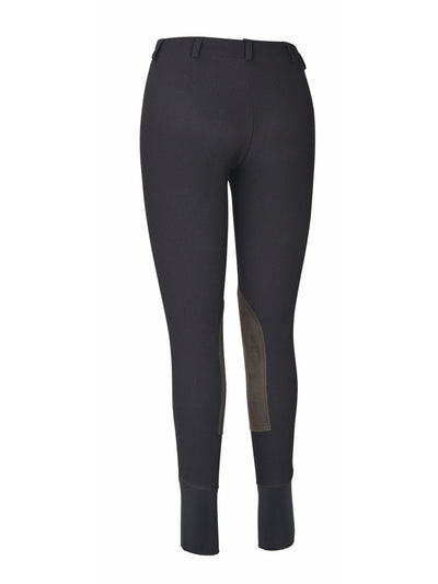 TuffRider Ladies Ribb Lowrise Pull-On Knee Patch Breeches - Breeches.com