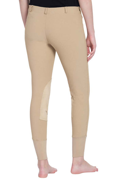 TuffRider Ladies Ribb Lowrise Pull-On Knee Patch Breeches - Breeches.com