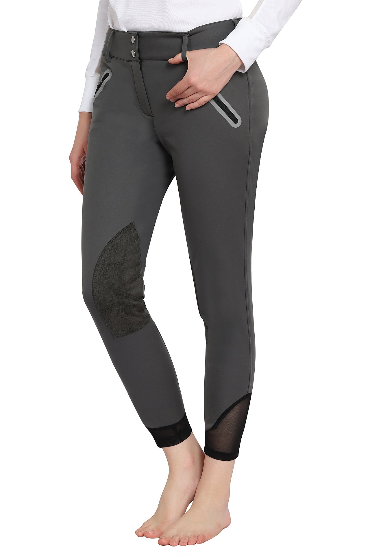 TUFFRIDER LADIES YETI SOFT SHELL KNEE PATCH BREECHES - Breeches.com