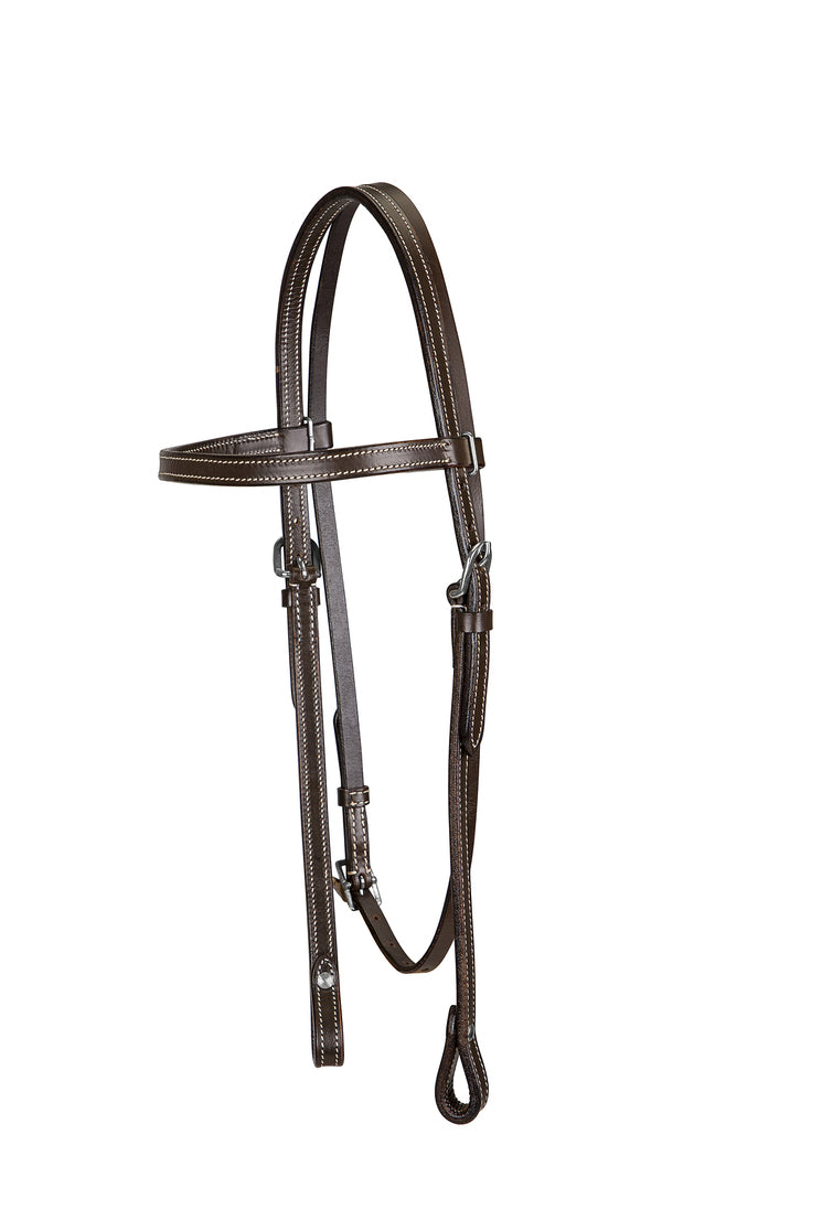 TuffRider Western Browband Headstall With Chicago Screw Bit End - Breeches.com