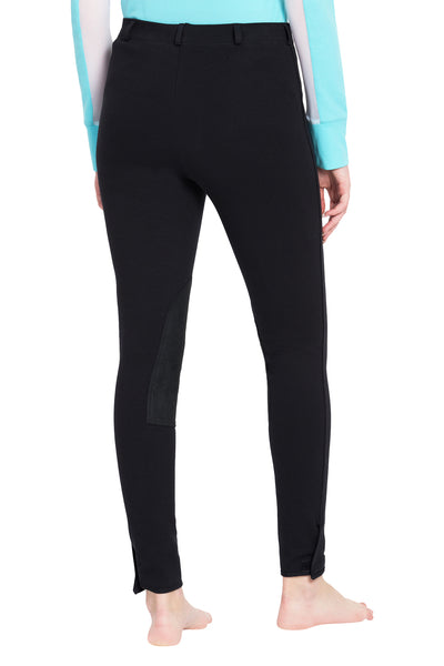 TuffRider Ladies Cotton Pull-On Knee Patch Plus Breeches - Breeches.com
