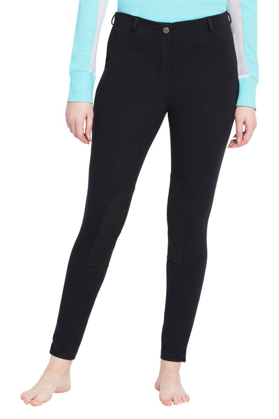 TuffRider Ladies Cotton Pull-On Knee Patch Plus Breeches - Breeches.com