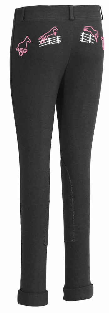 TuffRider Children's Cotton Embroidered Pull-On Jodhpurs - Breeches.com