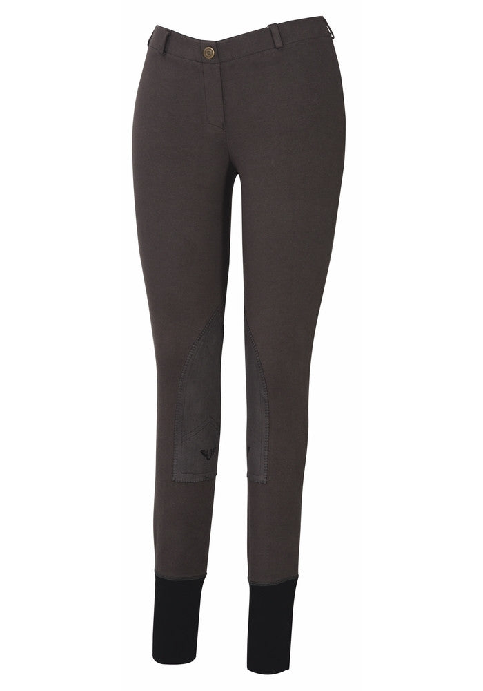 TuffRider Ladies Starter Lowrise Pull-On Knee Patch Breeches - Breeches.com