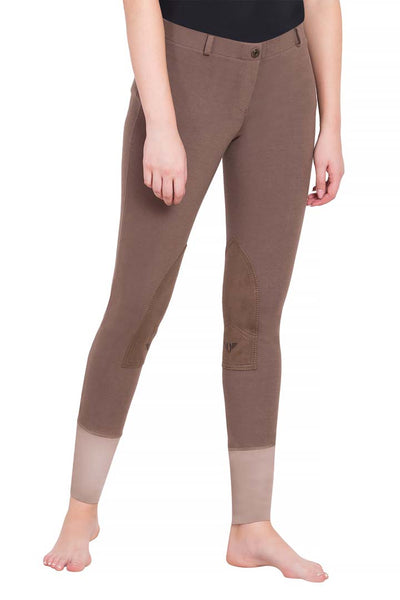 TuffRider Ladies Starter Lowrise Pull-On Knee Patch Breeches - Breeches.com