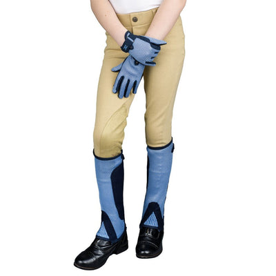TuffRider Children's Double Up Air Mesh Half Chap and Glove Set - Breeches.com