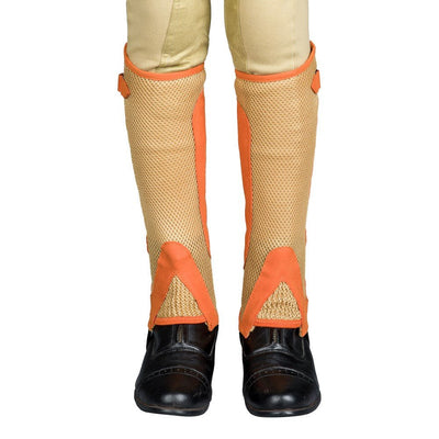 TuffRider Children's Double Up Air Mesh Half Chap and Glove Set - Breeches.com