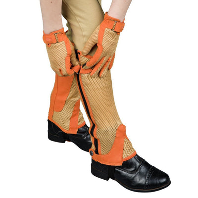 TuffRider Children's Double Up Air Mesh Half Chap and Glove Set - Breeches.com
