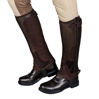 TuffRider Ladies Double Up Air Mesh Half Chap and Glove Set - Breeches.com
