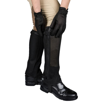 TuffRider Ladies Double Up Air Mesh Half Chap and Glove Set - Breeches.com