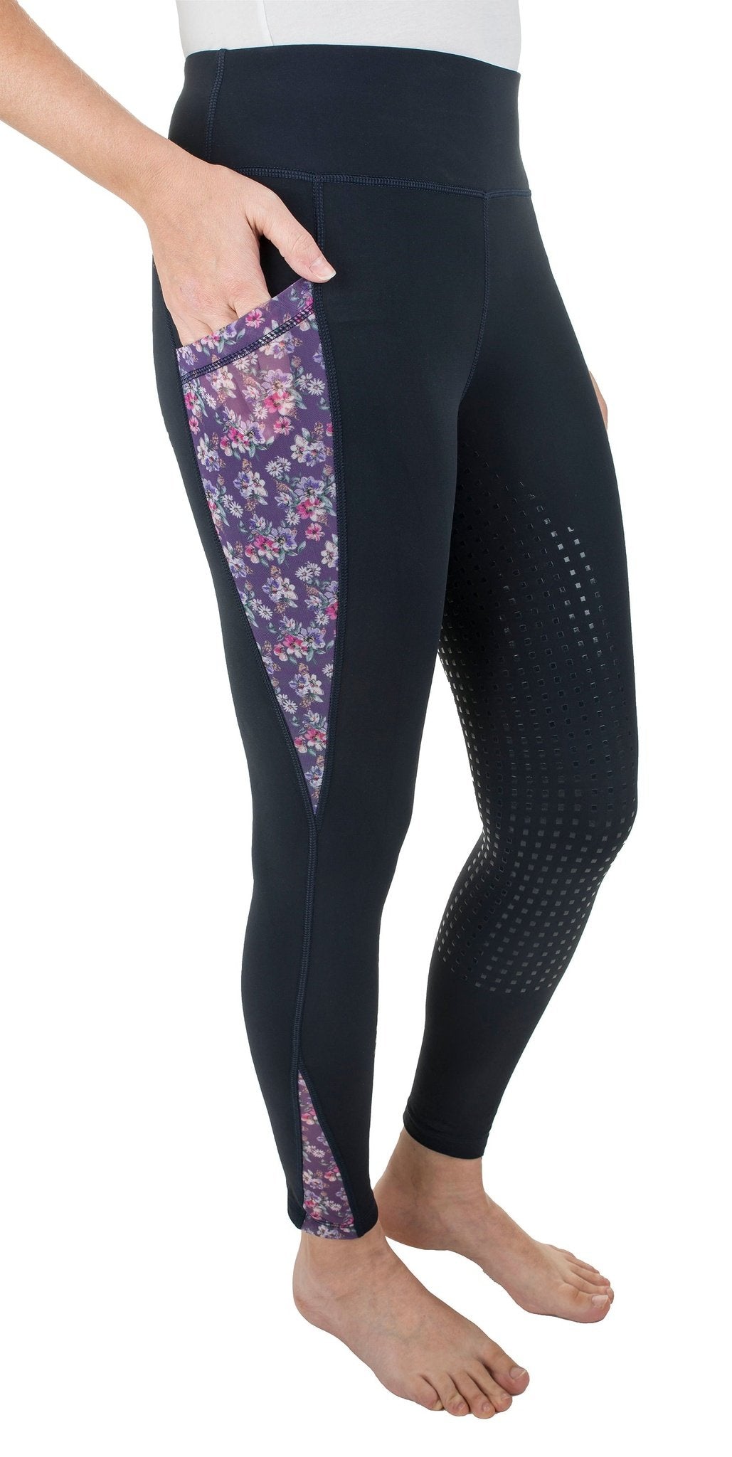 TuffRider Ladies Minerva 3 Season Printed Full Seat Tights - Breeches.com