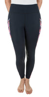 TuffRider Ladies Minerva 3 Season Printed Knee Patch Tights - Breeches.com