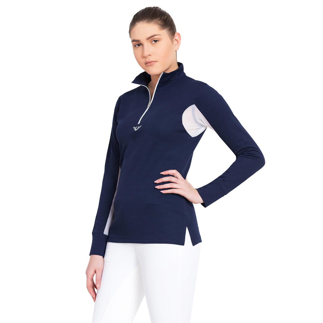 TuffRider Ladies Ventilated Technical Long Sleeve Sport Shirt - Breeches.com