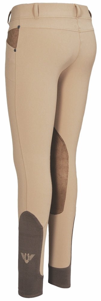 TuffRider Ladies Sydney Knee Patch Breeches w/ Contoured sock bottom (CSB) - Breeches.com