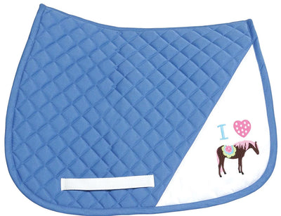 TuffRider I Heart Pony Girl Saddle Pad - Breeches.com