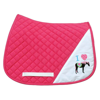 TuffRider I Heart Pony Girl Saddle Pad - Breeches.com