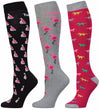 TuffRider Ladies Flamingo/Boat/Horse Knee Hi Socks - 3 Pac - Breeches.com