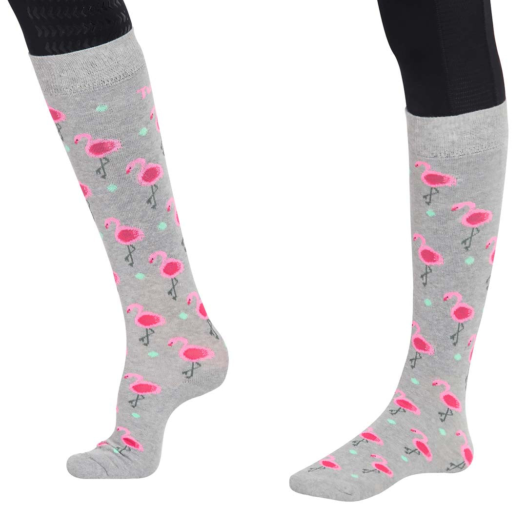 TuffRider Ladies Flamingo/Boat/Horse Knee Hi Socks - 3 Pac - Breeches.com