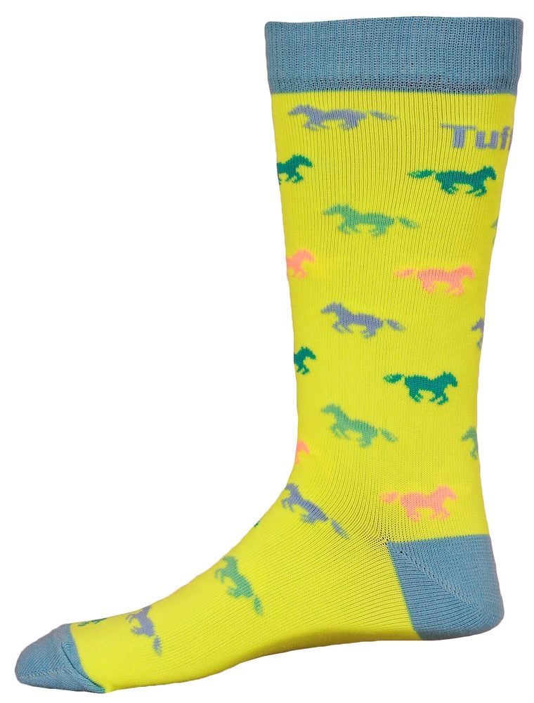 TuffRider Neon Pony Kids Socks - Breeches.com