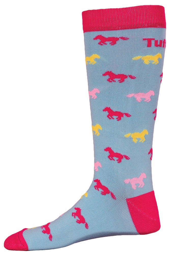 TuffRider Neon Pony Kids Socks - Breeches.com