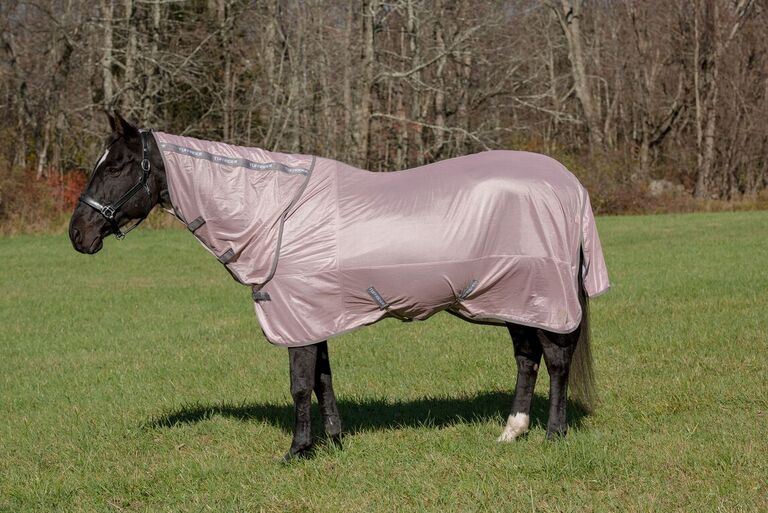TuffRider Miller's Combo Neck Fly Sheet For Horses - Rose/Beige, Size 72