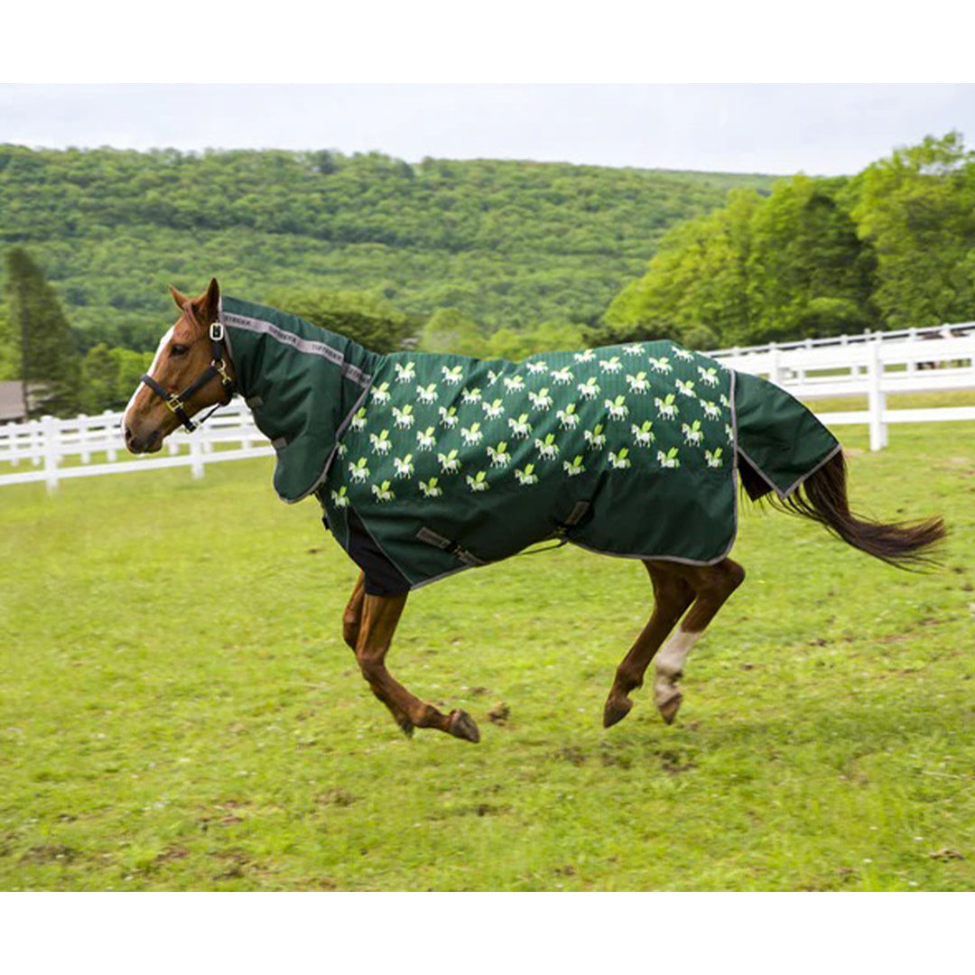 Tuffrider 1200D Ripstop 220 Gms Polyfill Horse Print Combo Neck Two Tone Pony Turnout Blanket - Breeches.com